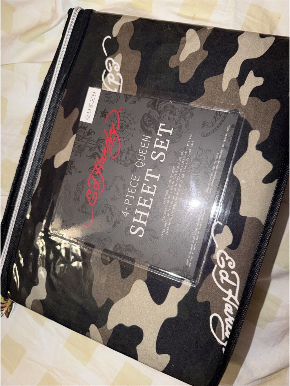 Exclusive !! ED HARDY Camouflage 4PC SHEET SET QUEEN